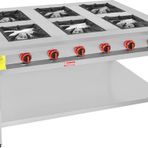Himaksan 150 X 100 Cm Tüplü Taban Raflı 6 Gözlü Ocak