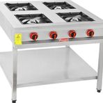 Himaksan 80 X 80 Cm Tüplü Taban Raflı 4 Gözlü Ocak