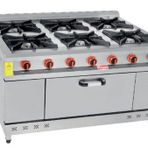 Himaksan HMK-KZG 1510 Gazlı ve Lpg 150X100X85 6'lı Kuzine 6 Ocak 1 Fırın