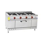 Himaksan HMK-KZG 1560 Gazlı Lpg Li 150X60X85 3'lü Kuzine 3 Ocak 1 Fırın