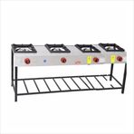 Himaksan HMK-LKY-4 4'lü Uzun Gazlı ve Lpg 192X47X70 Lokanta Ocağı
