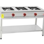 Himaksan HMK-TBOG 1350 3'lü Taban Raflı Gazlı ve Lpg 130X50X85 Ocak