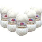 Himalaya Dolphin Baby Kadife Ip 5'li Paket - 80301 Kar Beyaz - 100 Gr. 120 Mt.