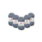 Himalaya Dolphin Baby Kadife Ip 5'li Paket - 80320 Duman Grisi - 100 Gr. 120 mt