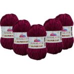 Himalaya Dolphin Baby Kadife Ip 5'li Paket - 80322 Bordo - 100 Gr. 120 mt
