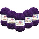 Himalaya Dolphin Baby Kadife Ip 5'Li Paket - 80328 Mor - 100 Gr. 120 Mt.