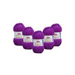 Himalaya Dolphin Baby Kadife Ip 5'li Paket - 80358 Canlı Mor - 100 Gr. 120 Mt.