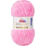 Himalaya Dolphin Baby Kadife Ip El Örgü Yünü - 108 Pembe