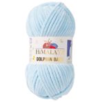 Himalaya Dolphin Baby Kadife İp El Örgü Yünü 80306 Bebe Mavi