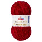 Himalaya Dolphin Baby Kadife İp El Örgü Yünü 80322 Bordo