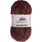 Himalaya Dolphin Baby Kadife Ip El Örgü Yünü - Kahve