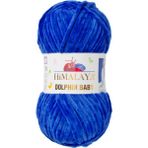 Himalaya Dolphin Baby Kadife Ip El Örgü Yünü - Mavi