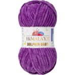 Himalaya Dolphin Baby Kadife Ip El Örgü Yünü - Mor