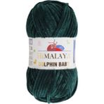Himalaya Dolphin Baby Kadife Ip El Örgü Yünü - Nefti Yeşil
