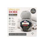 Himalaya Dore El Örgü İpi Açık Gri Pulu %45 Pamuk 50 gr - Işıltılı Örgü İpliği