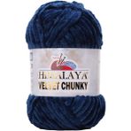 Himalaya Velvet Chunky Kadife Ip Lacivert - Renkli