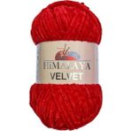Himalaya Velvet Kadife Fantazi Örgü Ipi - Kırmızı