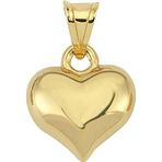 Himarry 925 Ayar Gümüş 3 Boyutlu Gold Kalp Kadın Kolye Ucu