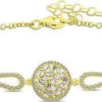 Himarry 925 Ayar Gümüş Gold Baget Taşlı Bileklik