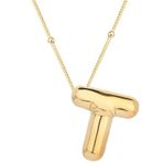 Himarry 925 Ayar Gumus Gold Balon T Harfi Kadın Kolye