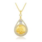 Himarry 925 Ayar Gumus Gold Kaplama Damla Tugrali Kadın Kolye