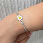 Himarry 925 Ayar Gümüş Papatya Şu Yolu Kadın Bileklik