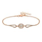 Himarry 925 Ayar Gümüş Rose Oval Baget Bileklik
