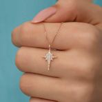Himarry 925 Ayar Rose Kutup Yıldızı Kadın Gümüş Kolye