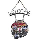 Himarry Dekoratif Metal Kapı Welcome Motosiklet Dekorlu Hediyelik Eşya