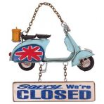 Himarry Dekoratif Metal Kapı Yazısı Scooter Vintage Dekoratif Hediyelik Eşya