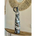 Himarry El Yapımı Detaylı Vazo 58x 17 cm Mavi