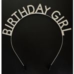 Himarry Gümüş Kristal Taşlı Birthday Girl Doğum Günü Tacı İthal Ürün A Kalite 17x16 cm