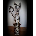 Himarry kedi figürü seramik biblo el yapımı 81 cm Gri