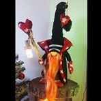 Himarry Ledli Aplik Dekoratif Şans Cücesi Biblo Hediye 60 Cm Siyah
