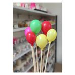 Himi Pasta Süsleri 6'lı Balon Maket Kürdanlı Cupcake Pasta Süsü Doğum Günü Süsleri Kürdan Süsü