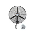 Hims HEF-DK750 210 W 75 cm Siyah 3 Kanat Kumandalı Sanayi Tipi Duvar Vantilatörü