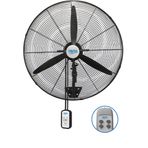Hims HEF-DK750 210 W 75 cm Siyah 3 Kanat Kumandalı Sanayi Tipi Duvar Vantilatörü