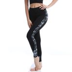HimyBB Yoga pantolon tayt kadınlar için sigara See Through-egzersiz yüksek belli karın tayt baskılı leopar, P84, M