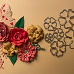 hinana 6 adet 3D Gül Çiçek Metal Kalıp Kesim, Çiçek Yaprağı, Düğün Kesimi, Ölür, Kendin Yap Albümü Fotoğraf Dekoratif Kabartma Kağıdı Scrapbooking Kart Yapımı için Ölür