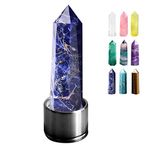 HINATAA 8 – 9 cm şifalı kristal taşlar, değerli taş şifa taşları, cilalı kuvars kristal taşlar, doğal florit, altıgen kristal çubuk, Reiki çakra meditasyon terapisi dekorasyonu için (mavi taş)