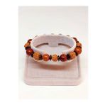 Hindistan Cevizi, Rudraksha & Kan Ağacı Unisex 10mm Ahşap Tasarım Bileklik 39665