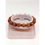 Hindistan Cevizi, Rudraksha & Venge Unisex 10mm Ahşap Tasarım Bileklik 39670
