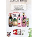 Hindistan Cevizi Şampuan, Love Kisses Duş Jeli, Frambuaz Tonik, Soul Beauty Krem, Macadamia Losyon ve Rosie