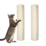 HingoFuni 25,4 cm Kedi Tırmalama Yedek Direkler Sisal Yedek Tırmalama Direği Kediler için Küp Kule Yavru Kediler Kazıma Direği Levrek İnteraktif Oyuncaklar Mobilya Aksesuarları Ağaç 2'li Paket M8 Vidalar Beyaz