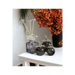 Hinora 3'lü Kristal Elma Obje Füme & Kristal Koku Şişesi Füme Gümüş Set