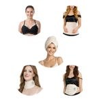 HİNT YAĞI SARGI BEZİ 5'Li SET: ÜST BATIN (KARACİĞER), Alt Batın (PELVİK), SAÇ, GÖĞÜS VE BOYUN/GÖZ BÖLGESİ SARGI BEZİ,% 100 Pamuklu, Çoklu Kullanım, Sızdırmaz