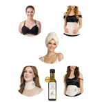 HİNT YAĞI SARGI BEZİ 5'Lİ SET: ÜST BATIN (KARACİĞER), Alt Batın (PELVİK), SAÇ, GÖĞÜS VE BOYUN/GÖZ SARGI BEZİ + 100 ML HİNT YAĞI -% 100 Pamuklu, Çoklu Kullanım, Sızdırmaz