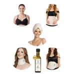 HİNT YAĞI SARGI BEZİ PREMİUM SET: ÜST BATIN (KARACİĞER), Alt Batın (PELVİK), SAÇ, GÖĞÜS VE BOYUN/GÖZ SARGI BEZİ + 1.000 ML HİNT YAĞI -% 100 Pamuklu, Çoklu Kullanım, Sızdırmaz