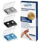 Hionfurt 3 Çift Gri Siyah Mavi Bulantı Deniz Tutması için Bulantı Bilekliği