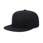 Hip Hop Snapback Cap Modern Siyah Şapka Logosuz Kadın/Erkek